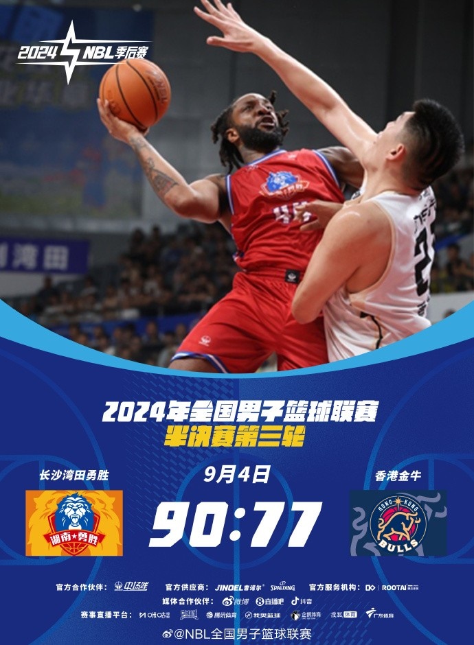 NBL賽果：長沙灣田勇勝主場擊敗中國香港金牛 總比分扳成1-2